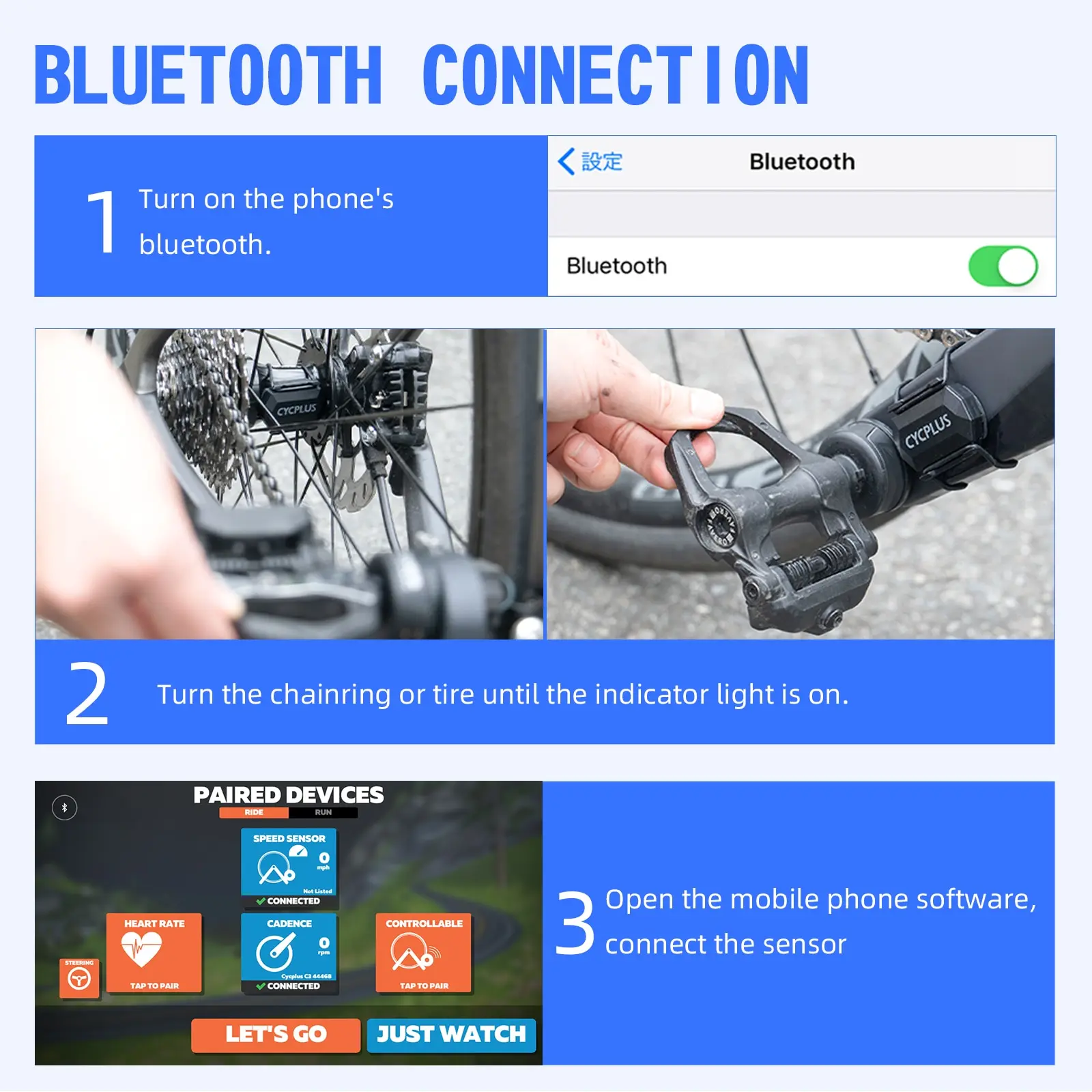 Bike Computer CYCPLUS Cadence Speed Dual Sensor Cycling Bicycle Accessories ANT+ BLE 5.0 Speedometer for XOSS Strava