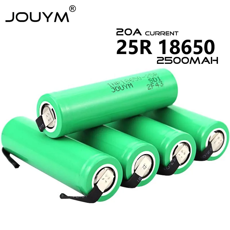 inr 18650 2500mAh 3.6V Battery 20A High current Li-ion Rechargeable Substitute for Samsung INR18650 25R M Cell |