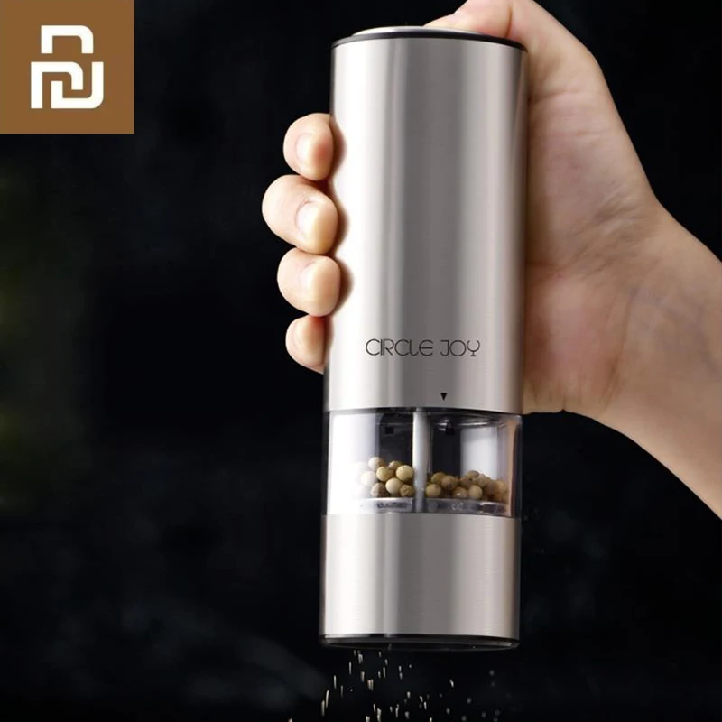 

Original Youpin Electric Automatic Mill Pepper Salt Grinder LED Light Peper Spice Grain Porcelain Grinding Core Mill Kitc