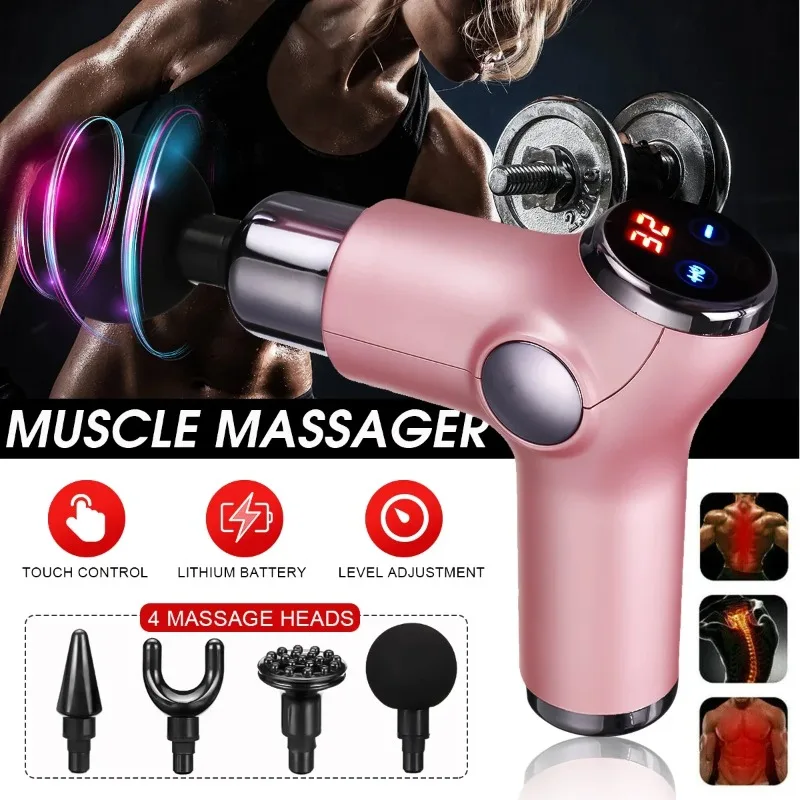 Mini USB Charging Fascial Gun Vibration Massage Machine Muscle Relaxation Neck Back Compression Massager Portable Fitness Device