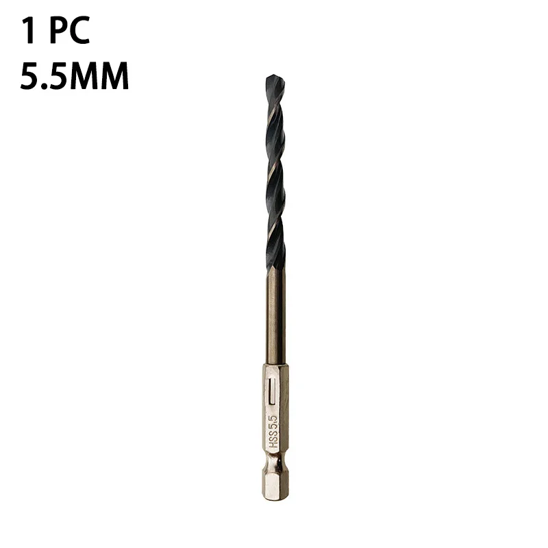 1pcs High Speed Steel 1/4 Hex Shank Twist Drill Bit Wood