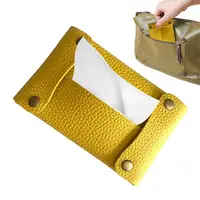 Pocket Tissue Bag Reusable Tissue Travel Pouch Tissue Storage Bag Paper PU Leather Case Sanitary Bags For Bathroom Small Items 1