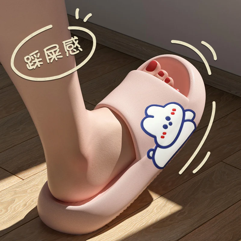 Women Home Cartoon Slippers 2022 New Summer Cute Rabbit Design Fashion Sandals Korean version Slippers Woman EVA Slides Female 