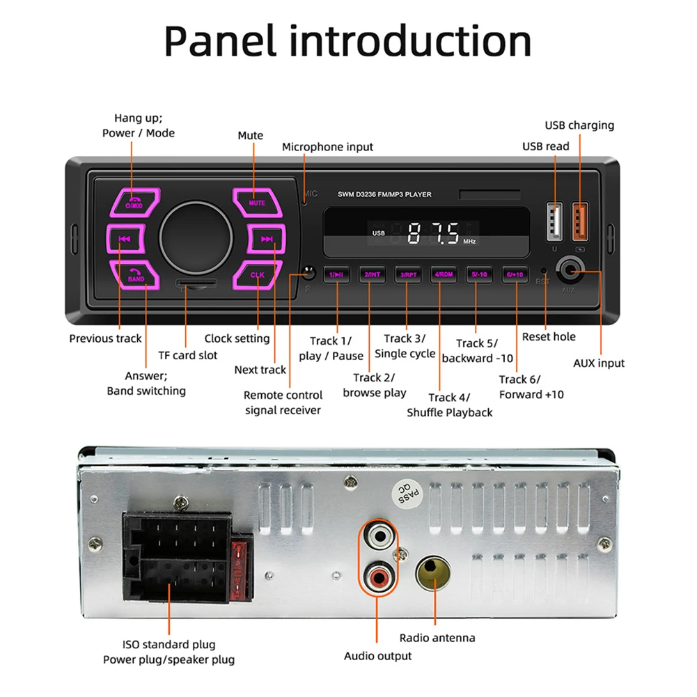 Wireless Connectted MP3 Decode Board Module Durable Hands-Free Calling Car Audios Player For Auto Interior
