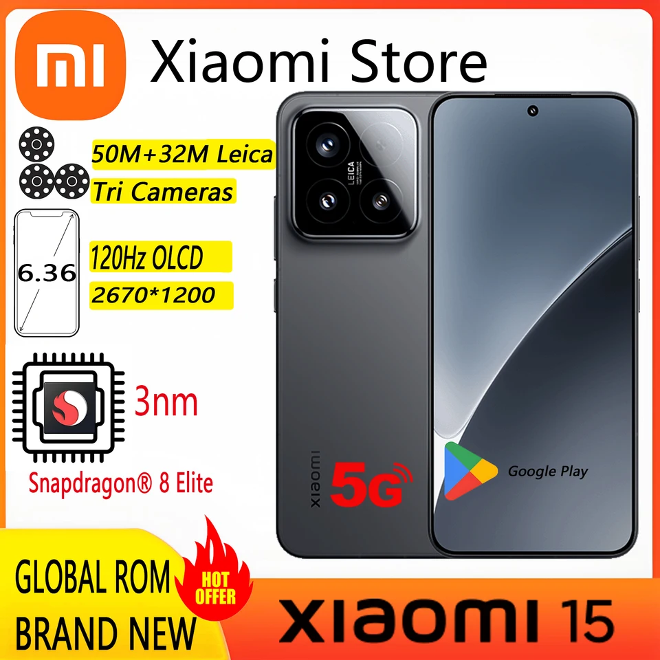 Original Global Xiaomi 15 16GB 1TB Snapdragon 8 Ultimate 3nm 6.36