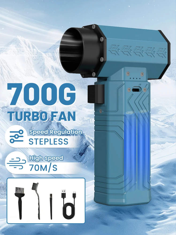 200000RPM Powerful Duster 600g Thrust Mini Turbo Jet Fan 70m/s Wind Speed Powerful Air Blower Brushless Snow Removal Air Dryer