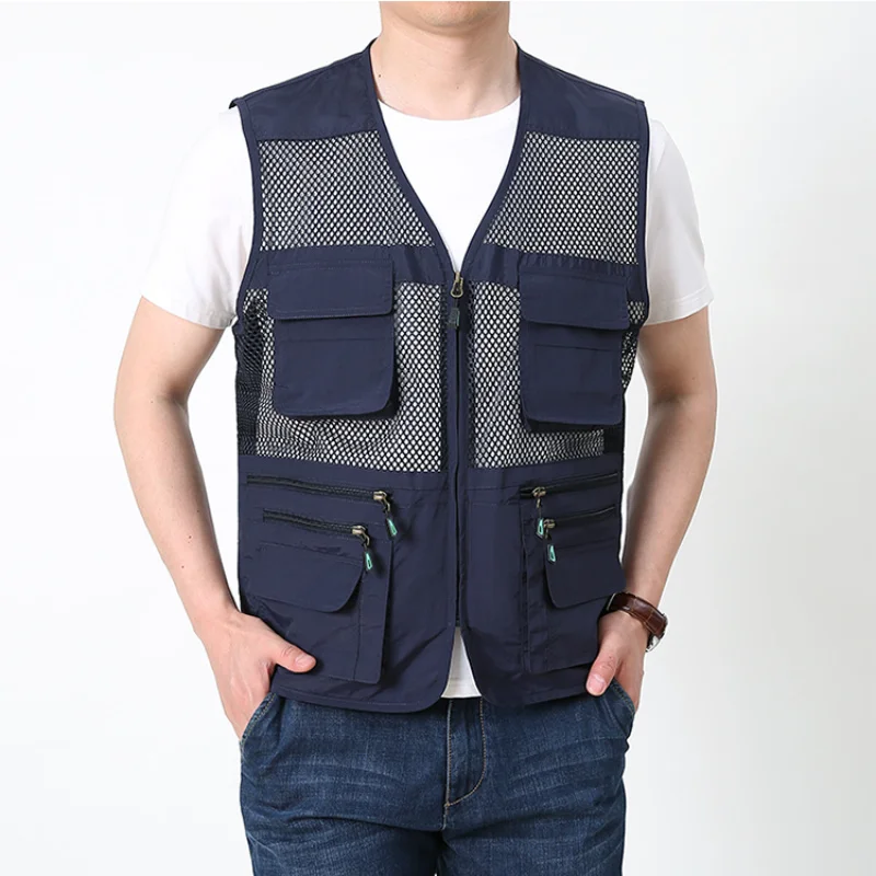 Fishing Wear Men's Clothing Camping Waterproof Tactical Vest Motorcyclist Luxury Casual Mesh Designer Custom Fashionable