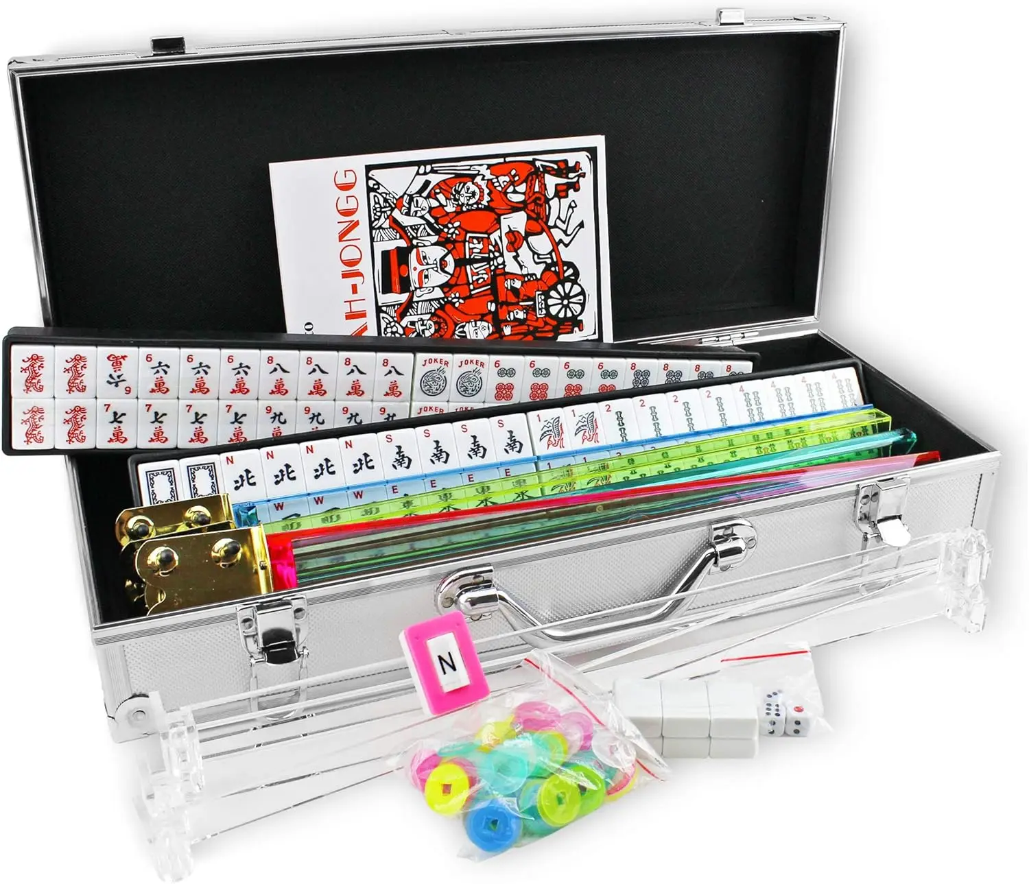 

Tai Inc 4 Pushers Complete American Mahjong Set in Aluminum Case, 166 Tiles(mah Jong Mah Jongg Mahjongg)