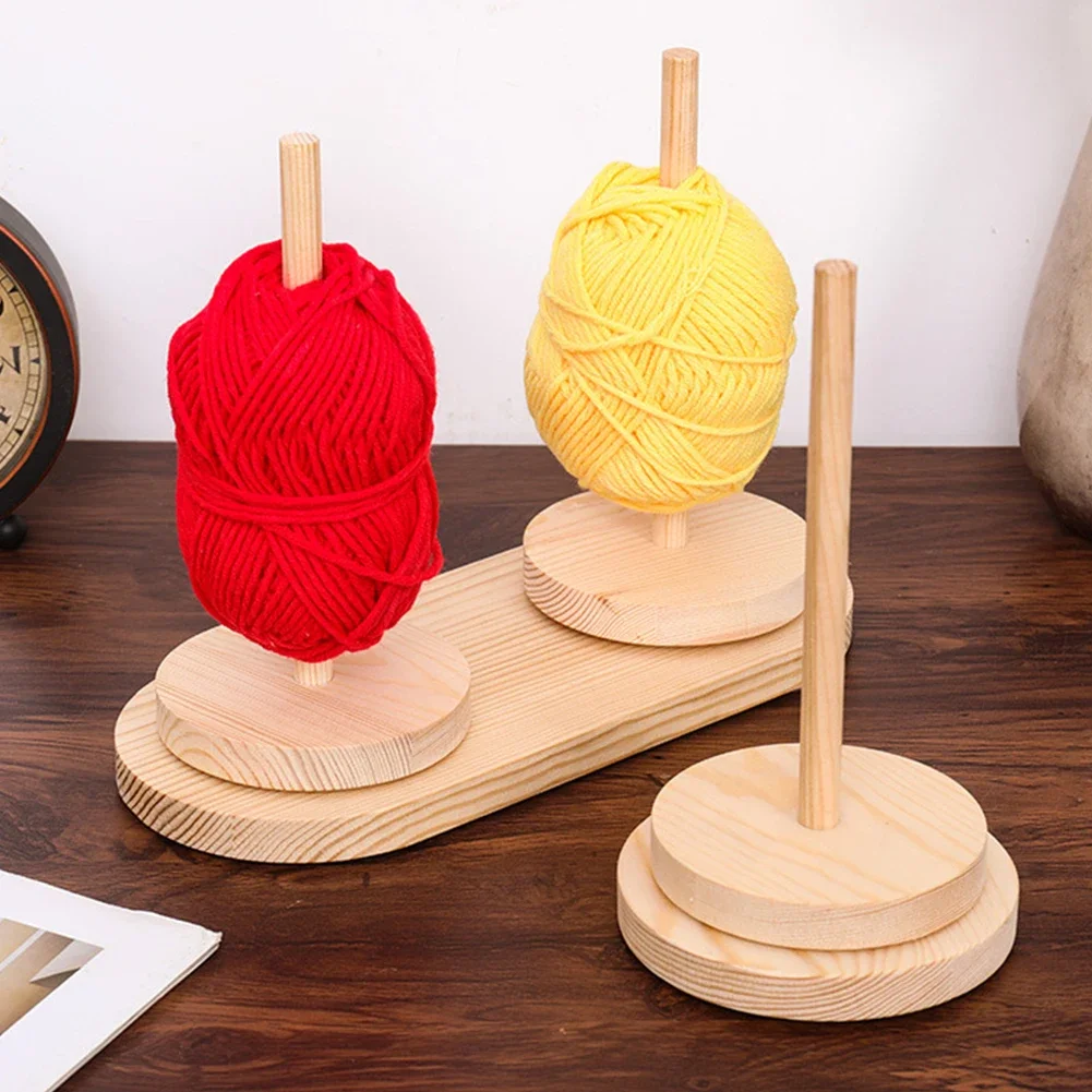 Bamboo and Wood Household Weaving Yarn Shaft Storage Bracket Wool Ball Winding Drum Rotator Yarn Wood Winding Machine