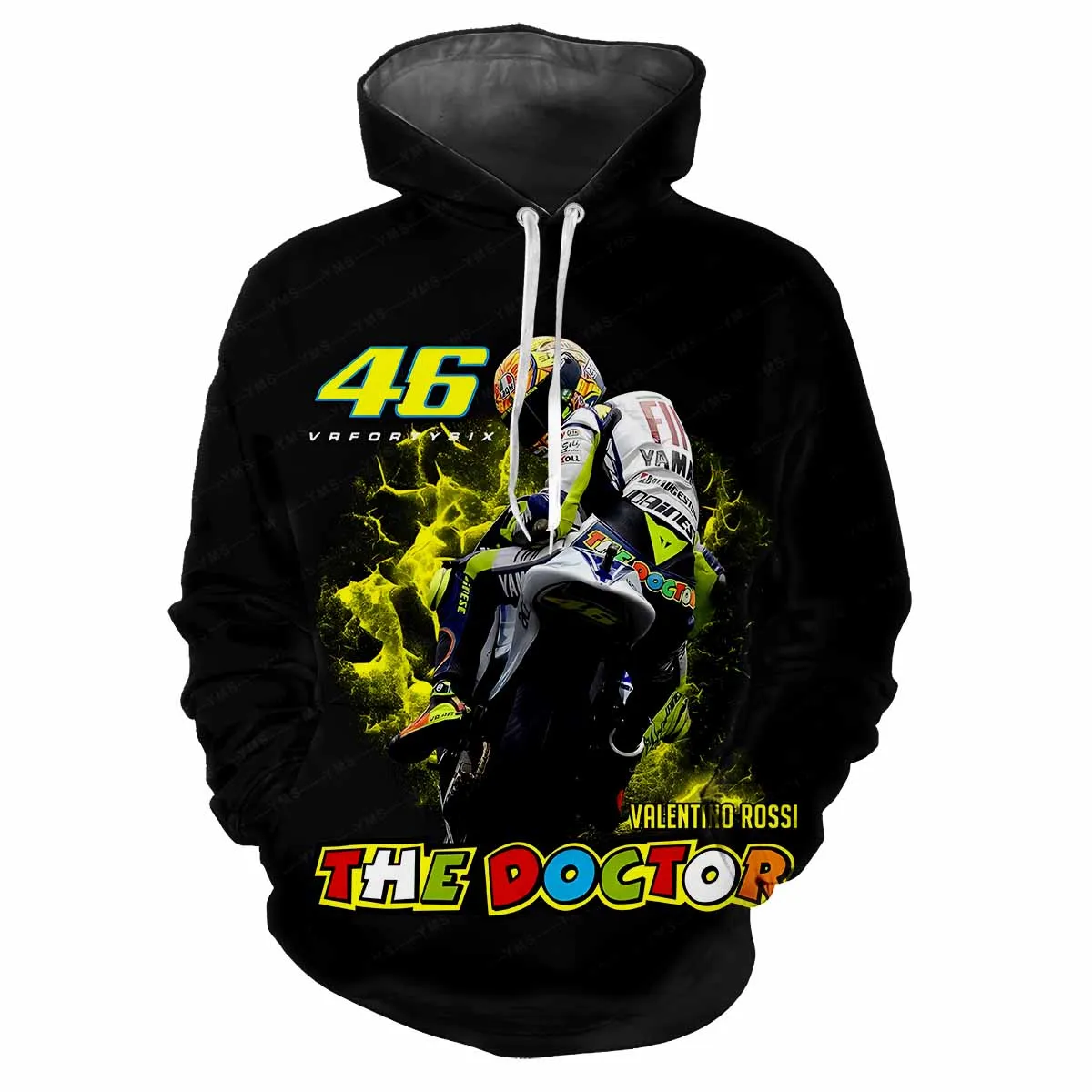 thumbnail image 1 of Sudadera con capucha para hombre con estampado 3D de patrón de motocicleta, moda de carreras callejeras, personalidad, tendencia, clásica, informal, holgada, cómoda, ropa superior, 1 of 5