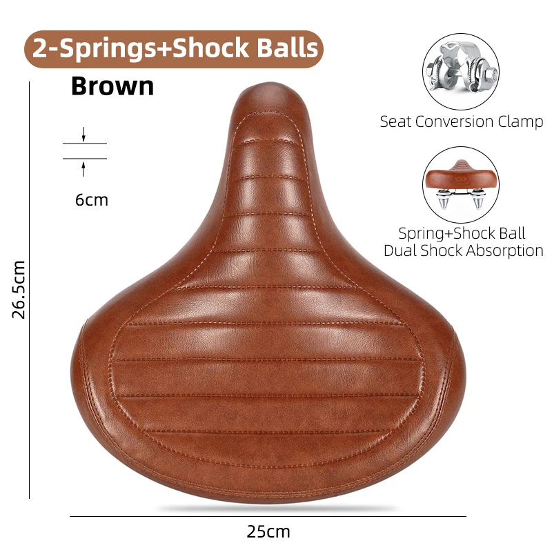 Sella Per Bici Elettrica Ampia E Morbida, Con Molla Di Bilanciamento