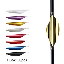 

50pcs Archery Spin Vanes 1.8 inch Spiral Vanes 3.2mm Carbon Aluminum vanes DIY Arrow Archery With Tape Arrow Accessories