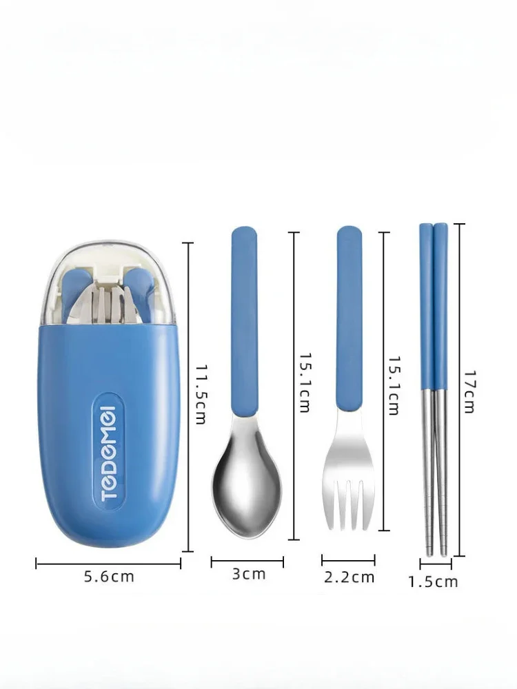 Foldable Tableware Set Portable Chopsticks Spoon Detachable Cutlery Travel Tableware Picnic Dinnerware Camping Cutlery Set