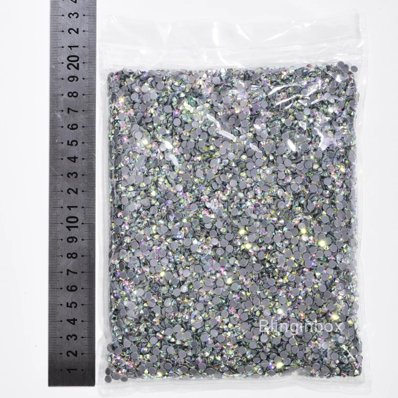 SS3-SS50 Crystal AB Color Hotfix Rhinestones Glitter Wholesale High Quality Iron on Rhinestones for Wedding Dress стразы 2