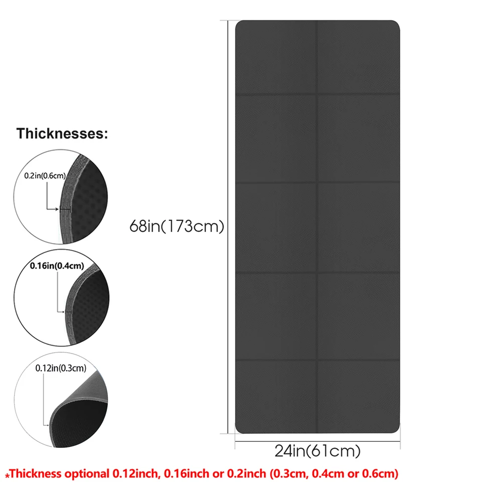 Foldable Eco Friendly EVA Folding Travel Fitness Exercise Mat 3mm/4mm/6mm Thicknesses For Yoga Pilates & Floor Workouts_voghion.com