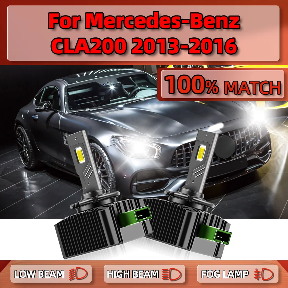 

25000LM Super Bright HID Xenon Headlight D3S Xenon Light 12V 6000K Plug And Play For Mercedes-Benz CLA200 2013 2014 2015 2016