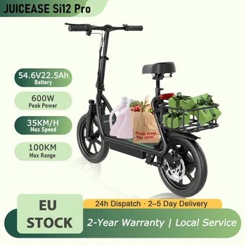 JUICEASE Si12 Bici Elettrica Potenza di Picco 600W Monopattino Elettrico 54.6V22.5Ah Batteria ad Alta Capacità 100KM 14 Pollici EScooter con APP