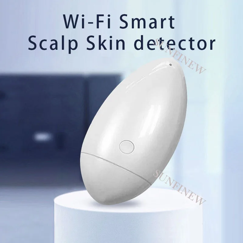 

Professional Mini Wireless WIFI Scalp Skin Detector Pores Hair Follicle Moisture HD Inspection Intelligent Analysis Single Head