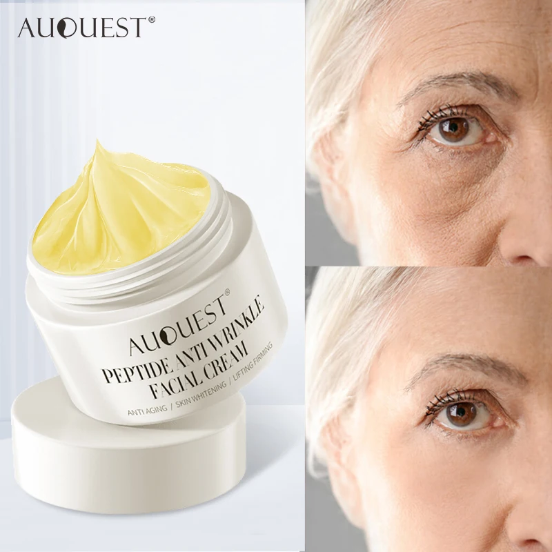 

AUQUEST Peptide Anti-Wrinkle Facial Cream Collagen Anti Aging Hyaluronic Acid Moisturizing Smoothing Whitening Face Skin Care
