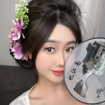 Accessori per capelli: Fermaglio per capelli con fiori dolci in stile bohémien, pettine floreale in plastica, fermagli per chignon in tessuto stile thailandese, per feste