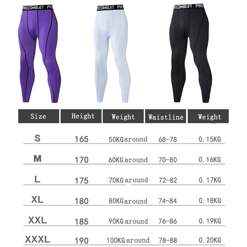 Quick-drying Tights Fitness Running Compression Men Leggings Sports wear Workout Bottoms Trousers Jogging Yoga Pants Training sports leggings compression pants