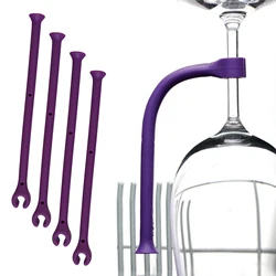 4 pièces/ensemble de Silicone Souple Verres Économiseur Vin Fixe Vaisselle Rack Support de Verre À Vin Bar Outils De Cuisine