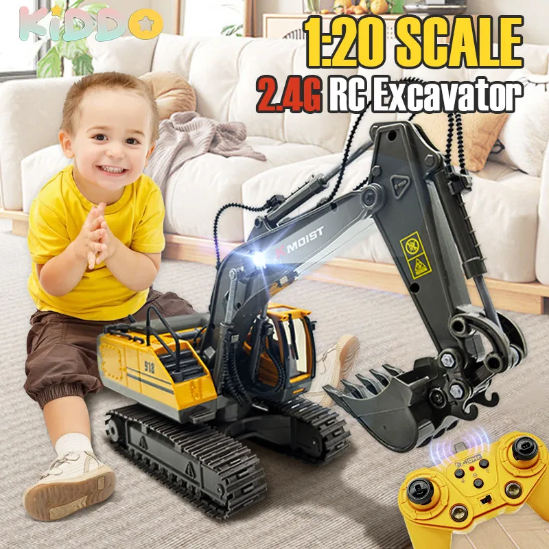 Rc Excavator Alloy 2.4g 120 Remote Control Truck Rc Crawler