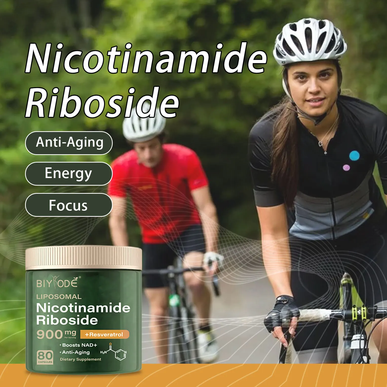 Nad supplements NAD+ supplement capsule-liposomal nicotinamide riboside resveratrol quercetin for anti-aging energy focus-80pcs