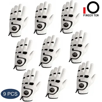 왼손 오른손 골프 장갑 남성용 PU 가죽 볼 마커 포함, 전천후 그립, 미끄럼 방지 스포츠, S M ML L XL, 드롭 배송