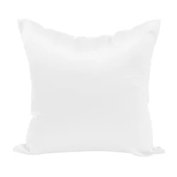 Luxurious Satin Silk Pillowcase - Soft, Smooth Cushion Cover - 60x60cm (White)