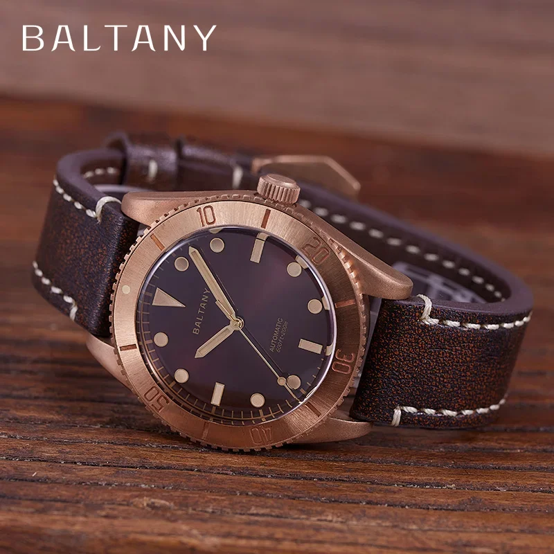 Orologio Bontany Per Seiko Nh38 Movimento Meccanico Automatico 200M Orologio Subacqueo Vintage In Bronzo Impermeabile