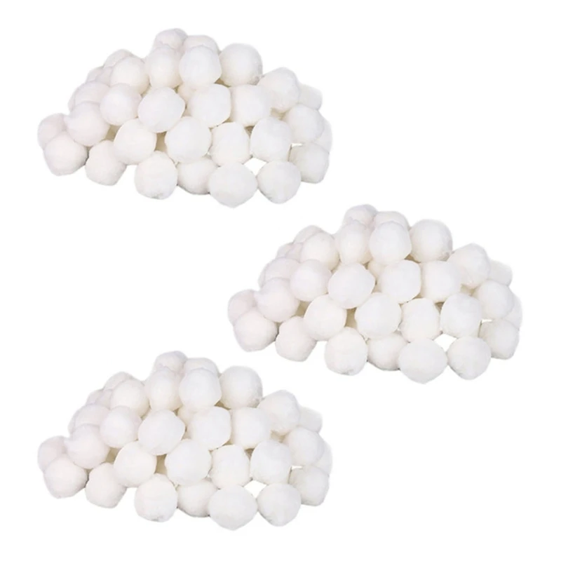 

3X Swimming Pools Filter Balls Portable Wet Dry Cotton Canister Clean Fish Tank Filter Material Water Purification Fiber 200g