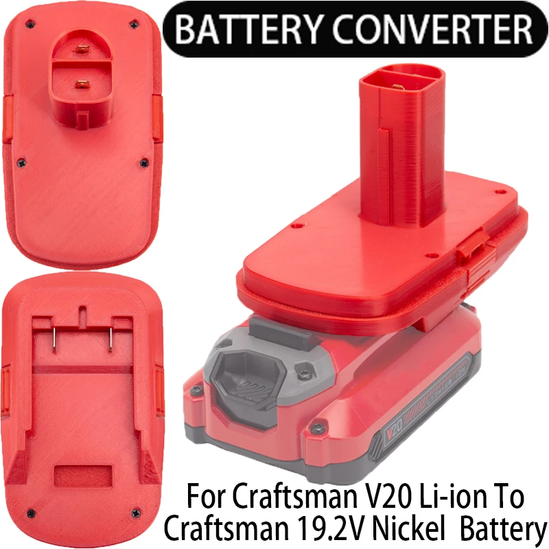 Battery Adapter for Craftsman 19.2V Nickel Tool Converter to Craftsman V20 Li-Ion Battery Adapter Power Tool Accessory battery adapter for dewalt nickel battery tool converter for dewalt 18v li ion battery converter power tool accessory