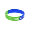 1PC/5PCS Nut Allergy Silicone Rubber Wristband Subsection Color 2 Sizes 2
