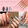 5pcs Nail Art Pen Set Brushes Set Elongated Lines Striping Drawing UV Gel Painting Nail Design Pen Professional Manicure Tool 5