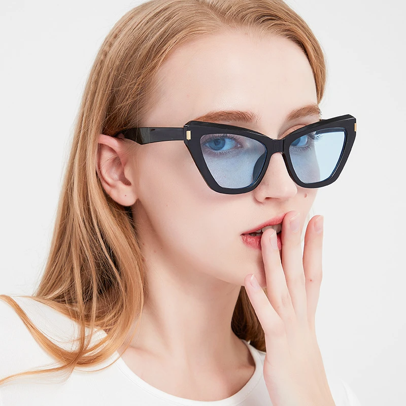 New In Cat Rivet Sunglasses Women Men 2022 Tint Ocean Lens Aesthetic Shades Ins Popular Streetwear Glasses Retro Oculos - Sunglasses - AliExpress