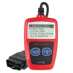 Universal Car Diagnostic OBD2 Code Reader with Digital Display and Multifunctional Fault Code Clearing Capability (Red)