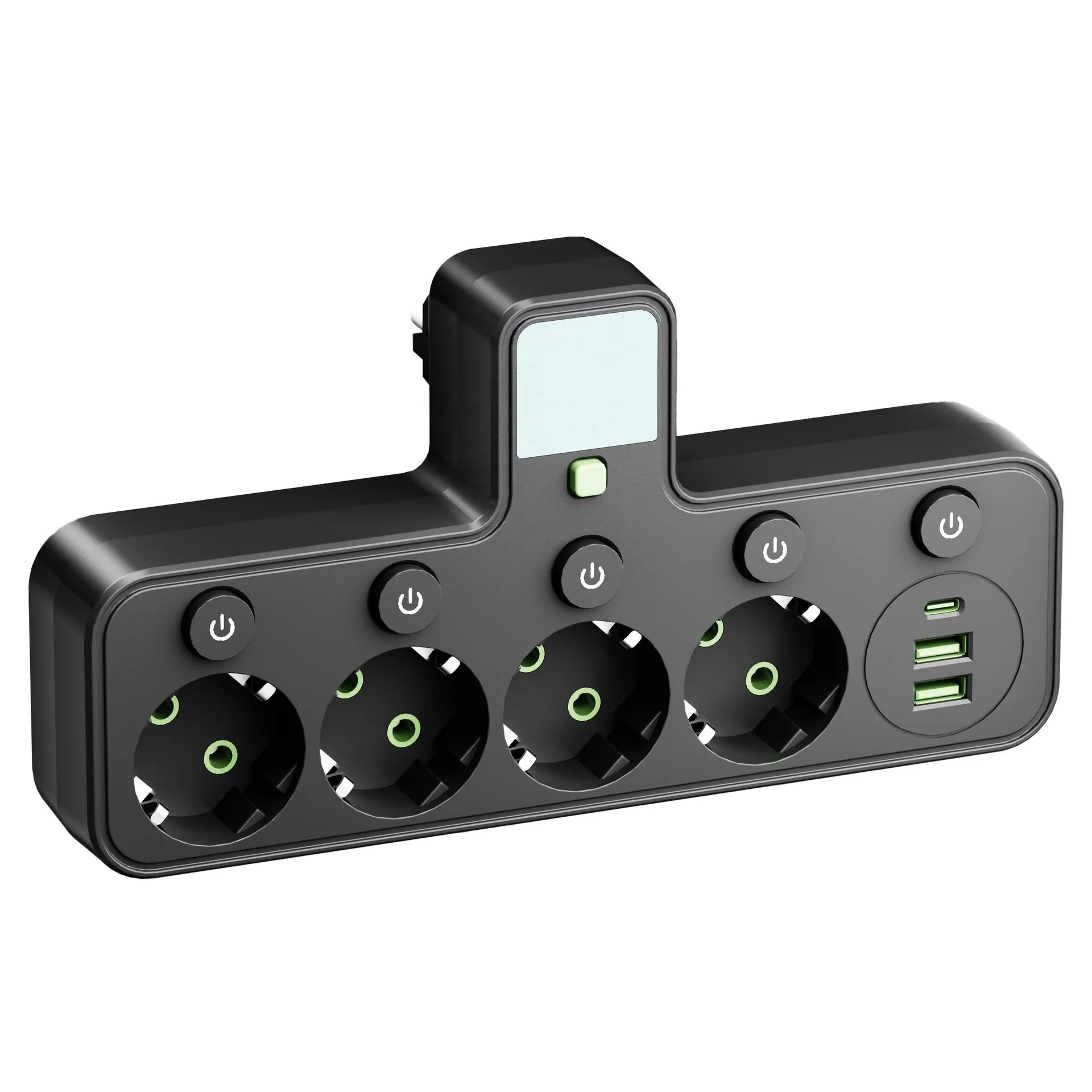 European Multi-Socket Wall Power Plug Adapter