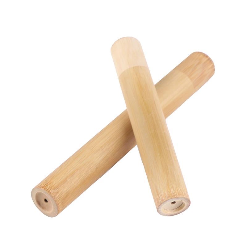 Natural Bamboo Toothbrush Tube Toothbrush Holder Case Bamboo 1Pcs