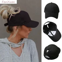 High Ponytail Baseball Cap for Women Spring Summer Sun Hat Running Snapback Hat Messy High Bun Women's Caps Female 1