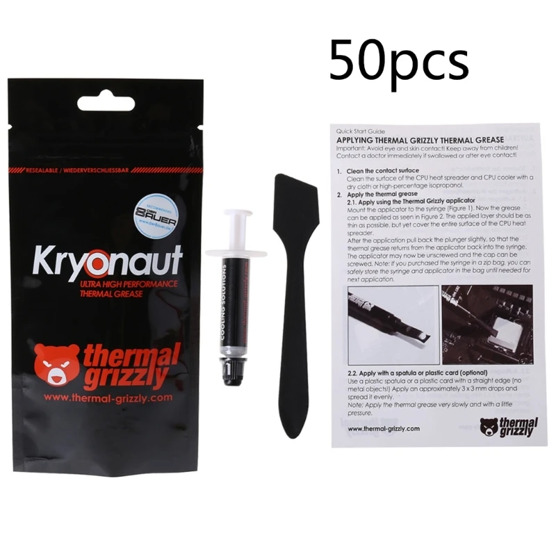 

50Pcs 12.5W /m-K Thermal Compound Paste High Performance Thermal Grease for CPU Coolers GPU Processor Ovens Chipset Cooling
