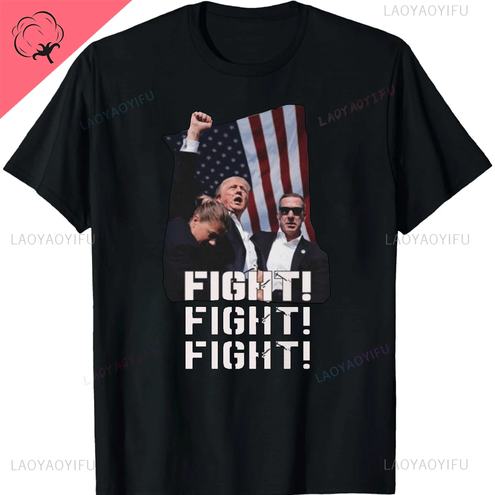 thumbnail image 1 of Trump and Cat T-Shirt Funny Trump Shirt Funny Political Tee Stranger Things Harajuk Tops Men Women Kawaii Grunge Cotton Clothes, 1 of 5