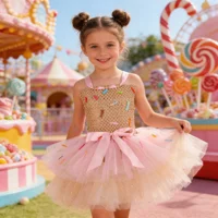 Robe Tutu arc-en-ciel pour filles, crème glacée douce, thème bonbon, fête d'anniversaire, carnaval, Costume pour enfants, tenues de mariage 2