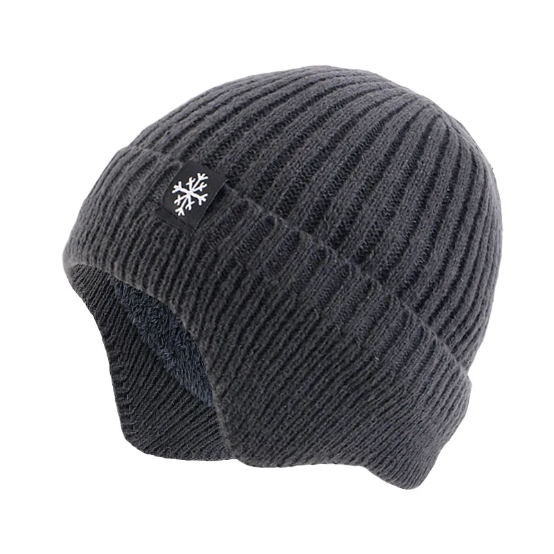 Outdoor Winter Knitted Hat Men Women Plush Warm Ear Cap Earmuff Stylish Soft Casual Ski Hats Cycling Ear Protection Beanies Winter Hat Knitted Hat Fashion Hat