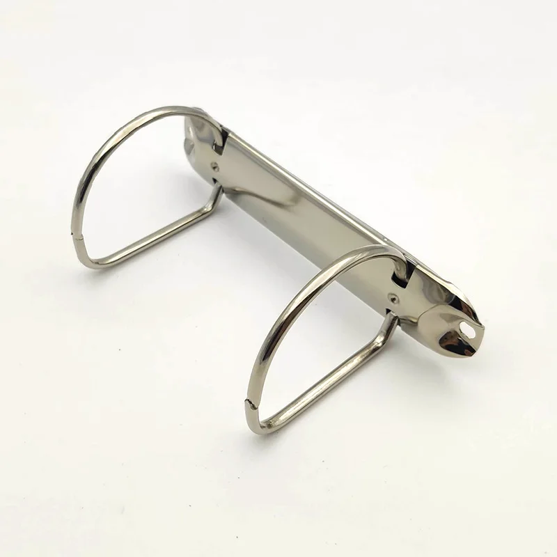 2 Rings Binder Clips D Shape 50mm DIY Notepad Metal Binder Clip Loose-leaf File Folder Notebook Binding Hoops Ring