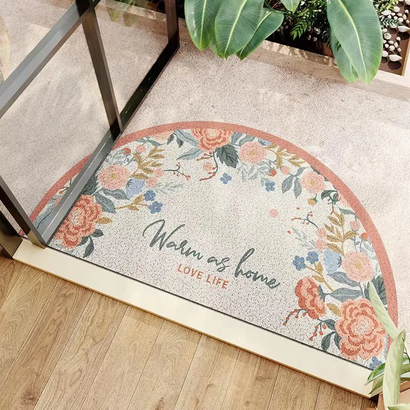 

Modern minimalist flower pattern can be cut into the door mats outdoor porch rubbing soil resistant non-slip mats carpet