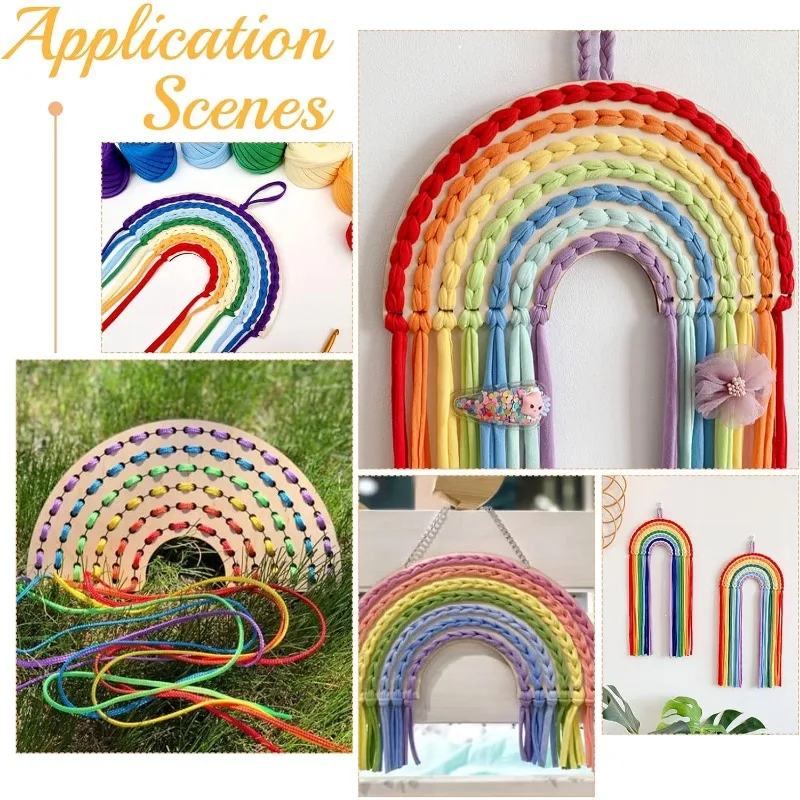 ZYEKIU 8 Stück Taschenböden Zum Häkeln - Naturholz Korbböden 10-20cm Für DIY Körbe