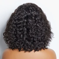 13*4 dentelle frontale perruques de haute qualité bouclés coupe lutin perruques 12A brésilien vierge cheveux humains naturel cheveux courts Style 180% densité 5