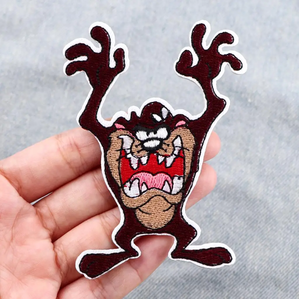 

Funny Patch Cartoon Monster Iron On Patches For Clothes DIY Embroidery Applique Patch DIY Ironing Stickers Badge