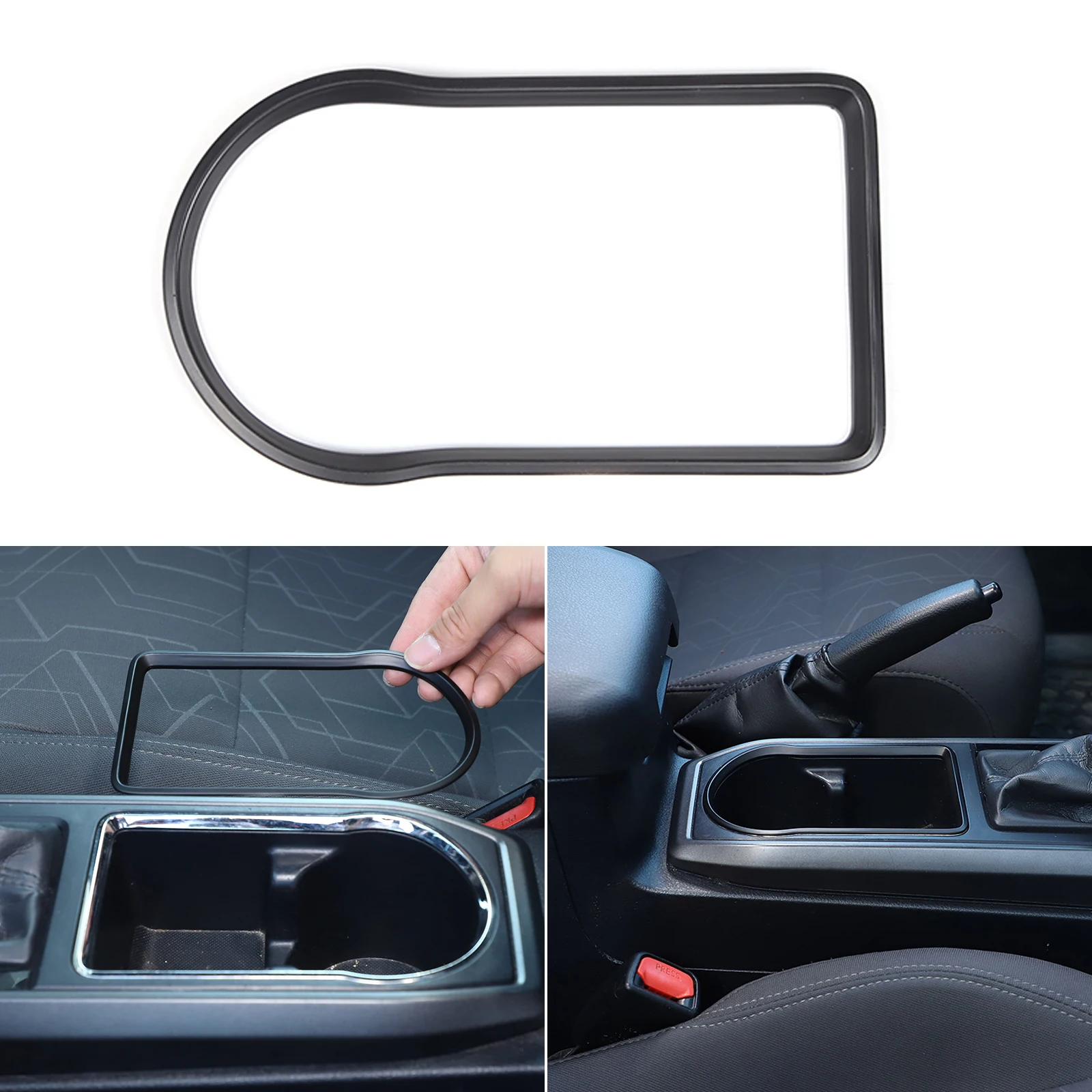 

For Toyota Tacoma 2016-2022 ABS Car Central Control Gear Shift Panel Rear Cup Holder Frame Trim Cover Car Accessories